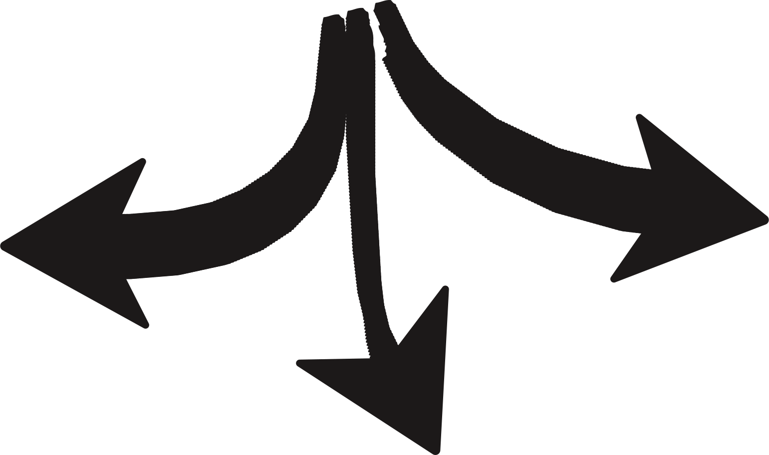 black arrow three Illustration in PNG, SVG