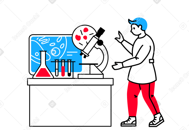 Laboratory research  Illustration in PNG, SVG