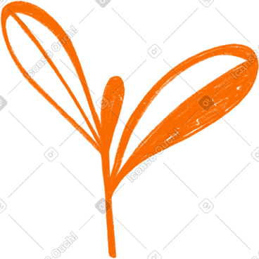 Orange sprout PNG, SVG