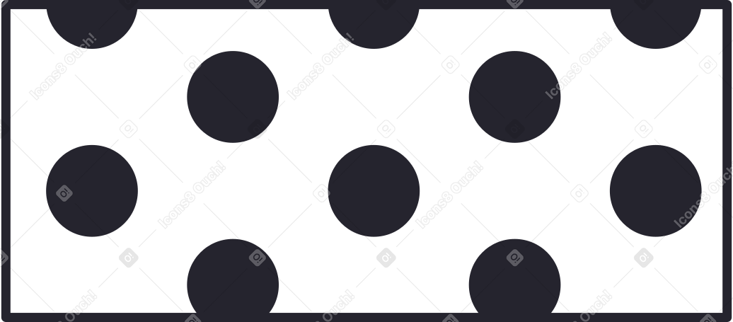 white gift box with polka dot pattern Illustration in PNG, SVG