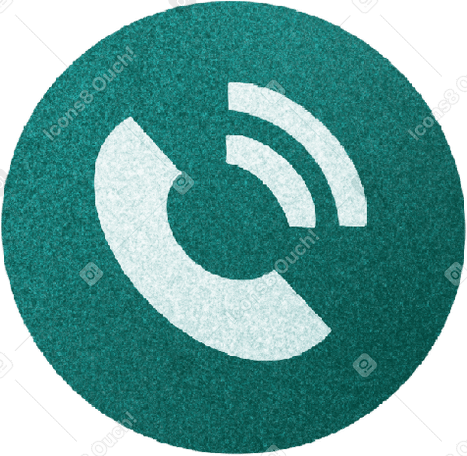 white telephone handset inside a green circle PNG、SVG