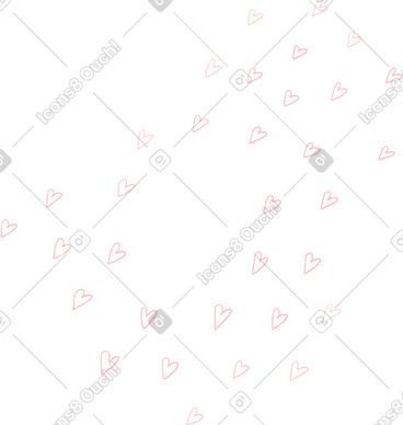 Pink little hearts PNG, SVG