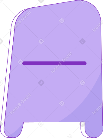 purple mailbox PNG, SVG