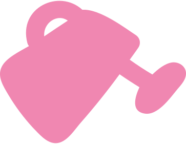 Pink watering can в PNG, SVG
