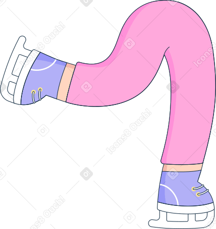 legs in pink pants skates Illustration in PNG, SVG