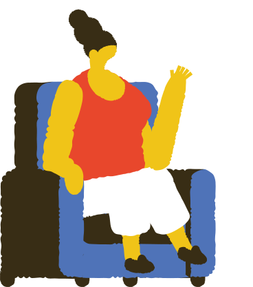 woman sitting in a chair PNG, SVG