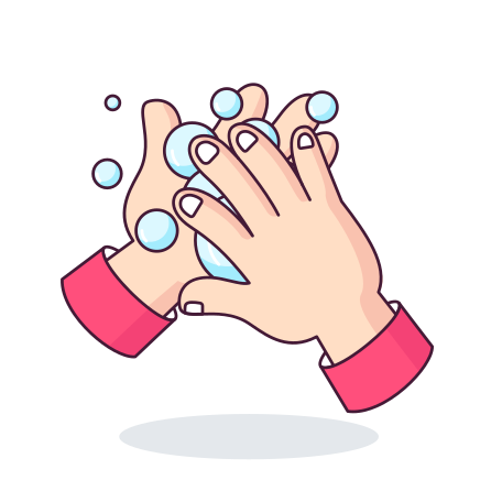 Wash your hands! Illustration in PNG, SVG