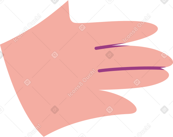 pink hand Illustration in PNG, SVG