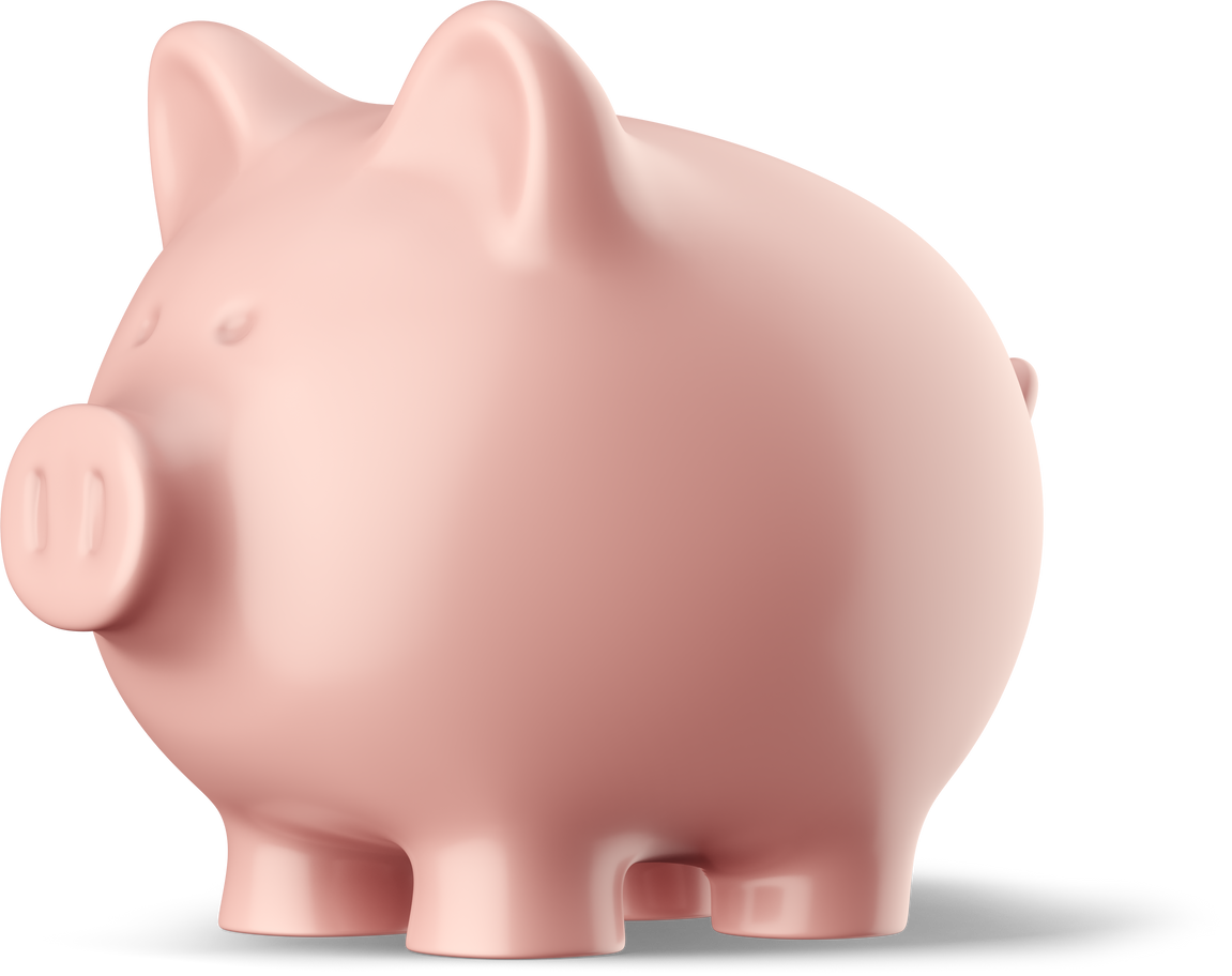 pink piggy bank Illustration in PNG, SVG
