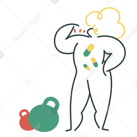 Doping Illustration in PNG, SVG