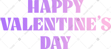 Lettering happy valentine's day gradient PNG, SVG