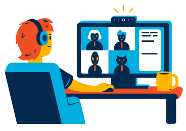 Video conference PNG, SVG