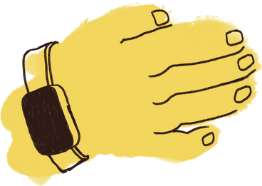 Main avec montre intelligente PNG, SVG