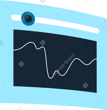 warped chart with slider bar Illustration in PNG, SVG