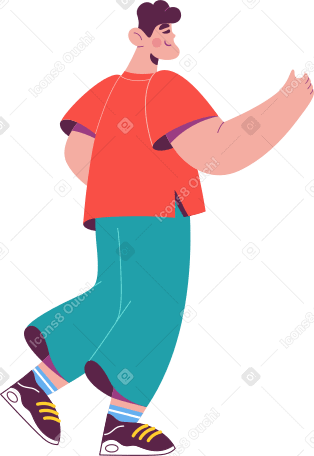 man turning his back PNG, SVG