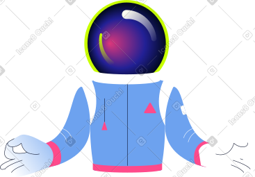 Half of an astronaut PNG, SVG