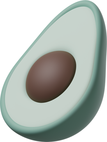 Hälfte avocado PNG, SVG