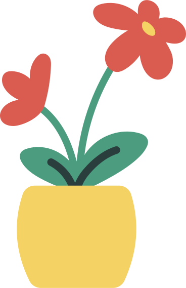 Flowers in a pot PNG, SVG