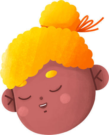 sleeping girl with yellow hair PNG, SVG