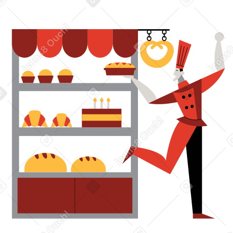 Fresh bakery Illustration in PNG, SVG