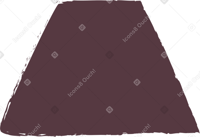 dark brown trapezoid Illustration in PNG, SVG