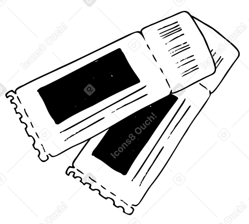 Movie tickets for a movie night   PNG, SVG