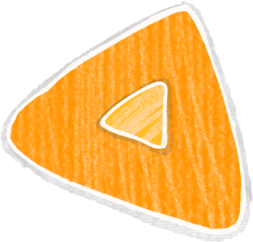 orange triangular sewing chalk PNG, SVG
