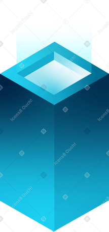 blue pillar with glow on top PNG, SVG