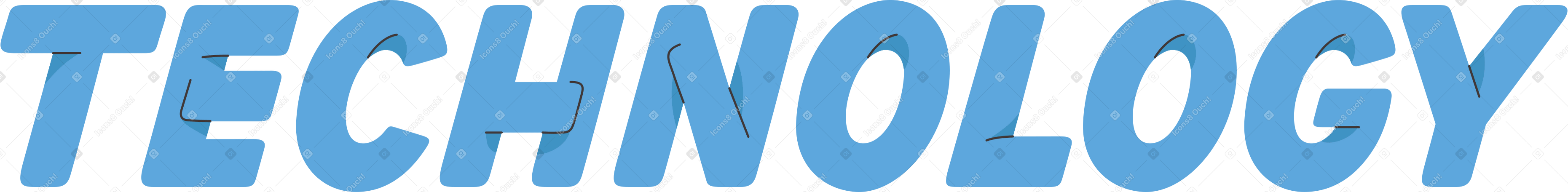 lettering blue technology PNG, SVG