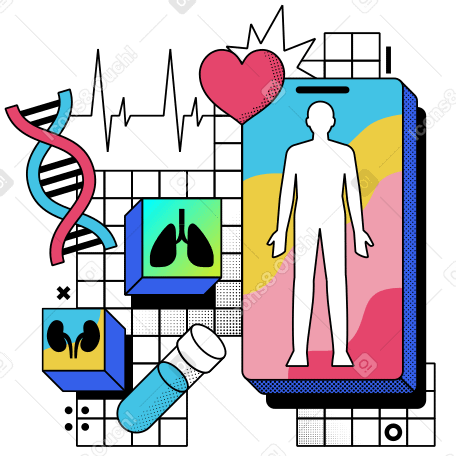 Приложение для здравоохранения и медицинская диагностика в PNG, SVG