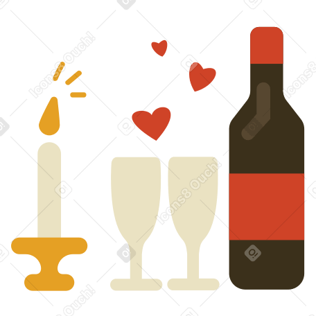 Celebration valentine's day Illustration in PNG, SVG