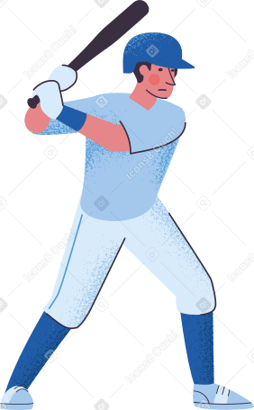 baseball player Illustration in PNG, SVG