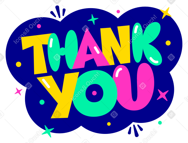 Thank you Illustration in PNG, SVG