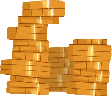 pile of golden coins PNG, SVG