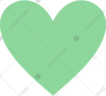 Green heart PNG, SVG