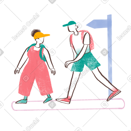 男人和女人远足 PNG, SVG