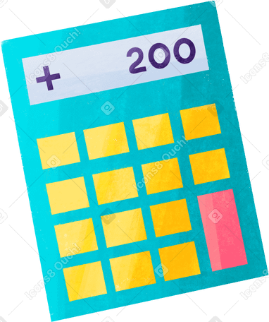 calculator with buttons and numbers PNG, SVG
