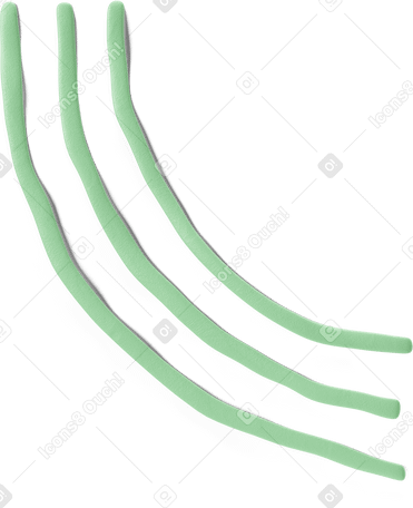 3D Light green stripes  Illustration in PNG, SVG