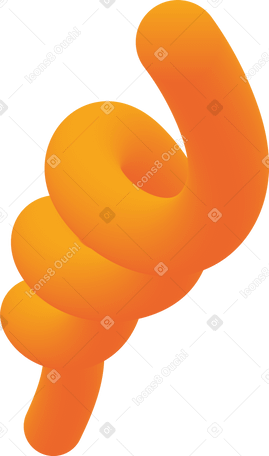 orange curved shape PNG, SVG