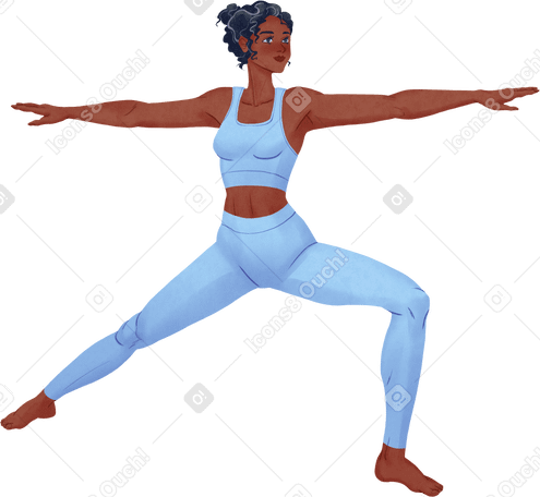 woman doing yoga Illustration in PNG, SVG