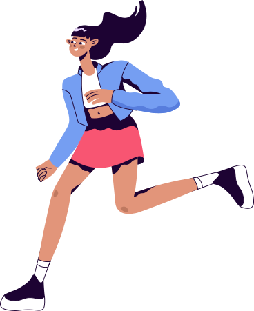 running woman in skirt PNG, SVG