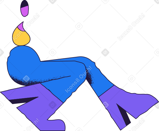 sitting person Illustration in PNG, SVG