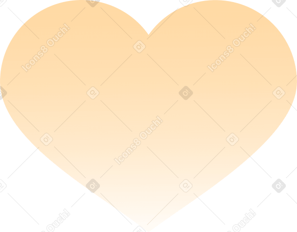 yellow heart with gradient Illustration in PNG, SVG
