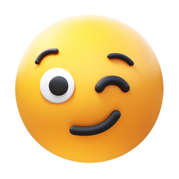 winking face emoji PNG, SVG