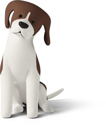 Beagle dog sitting PNG, SVG