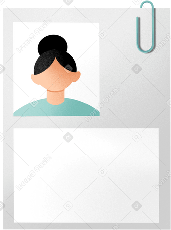 resume of a young woman PNG, SVG