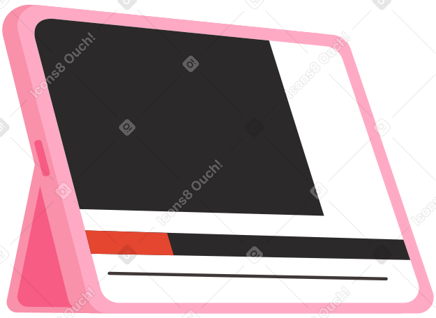 tablet Illustration in PNG, SVG