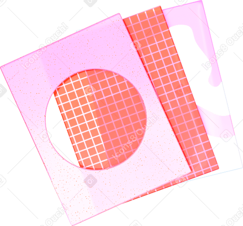 3D plastic cards with pattern and card with hole PNG, SVG