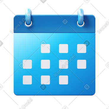 Blue calendar PNG, SVG