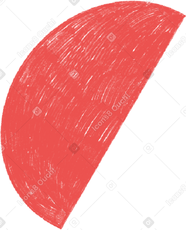 half red circle Illustration in PNG, SVG
